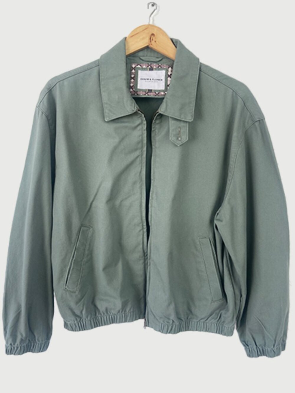 Mens Denim & Flower Twill Jacket